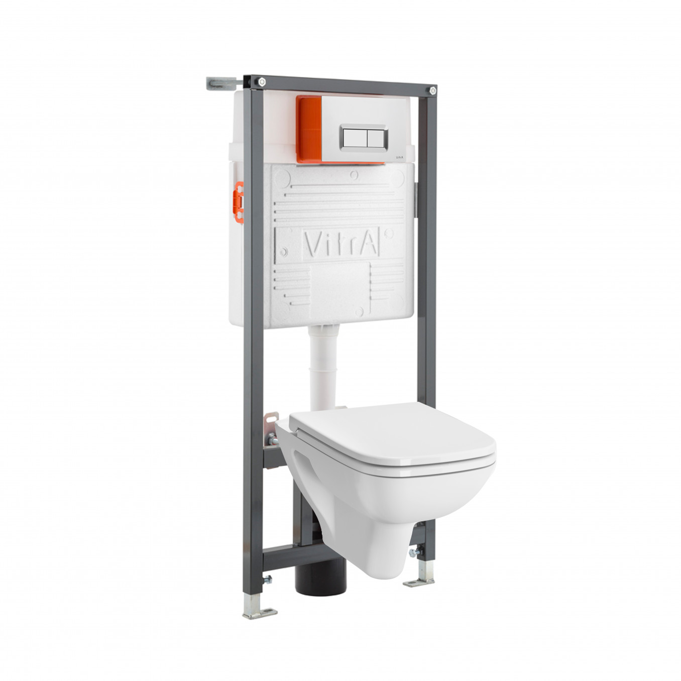 WC SET - VITRA ugradni vodokotlić+Vitra hrom taster+Vitra S20 konz.WC šolja+Vitra wc daska